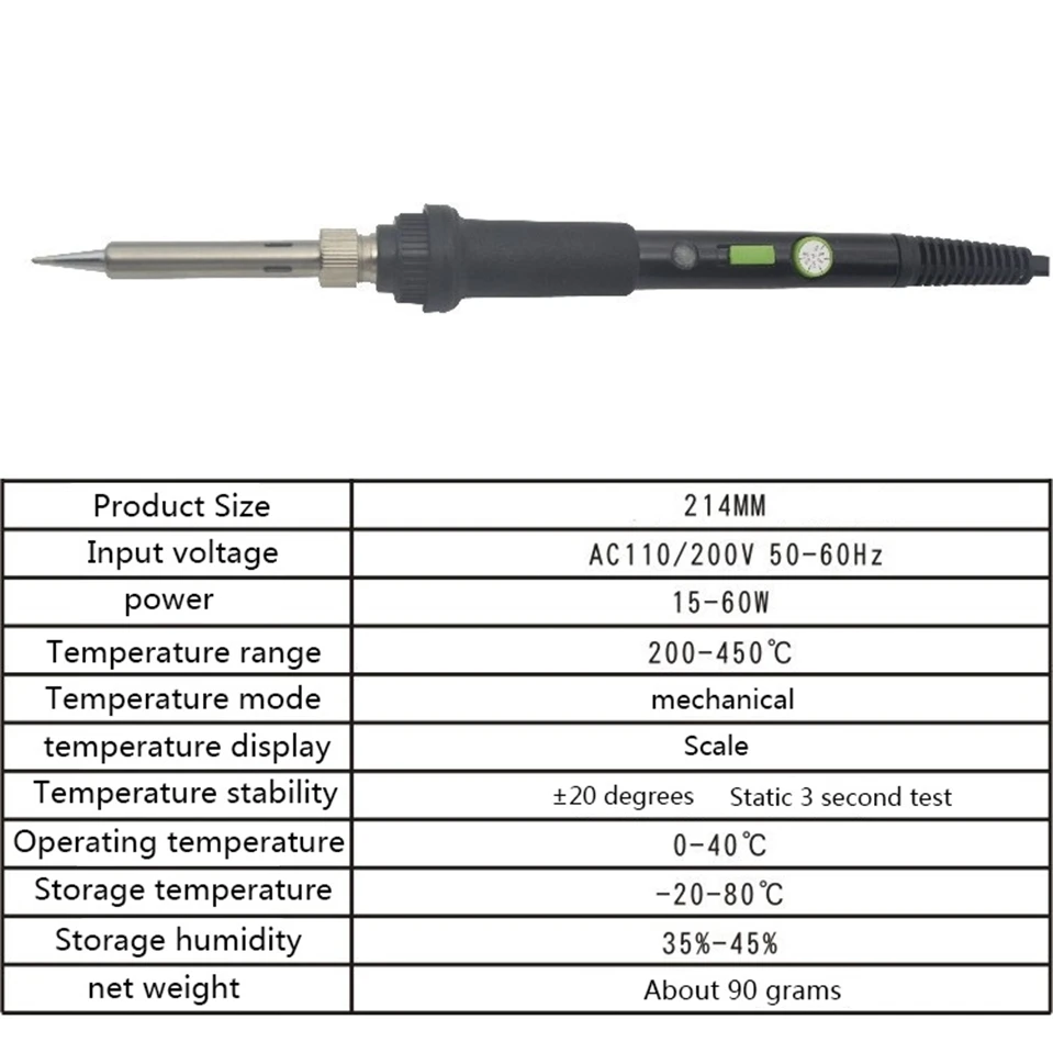HOT 110V / 220V 200-450 temperature 60W digital display thermostat soldering iron for SMT SMD solder rework repair
HOT 110V / 220V 200-450 temperature 60W digital display thermostat soldering iron for SMT SMD solder rework repair