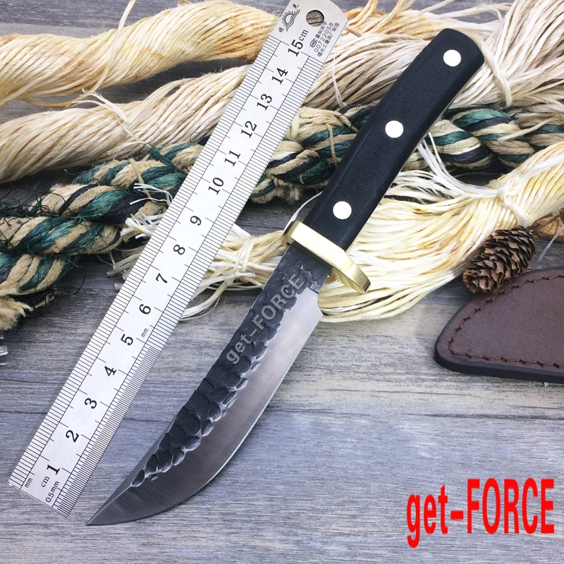 Получите-сила ковка маленький слоновой кости прямой нож охотничий Strider Karambit
