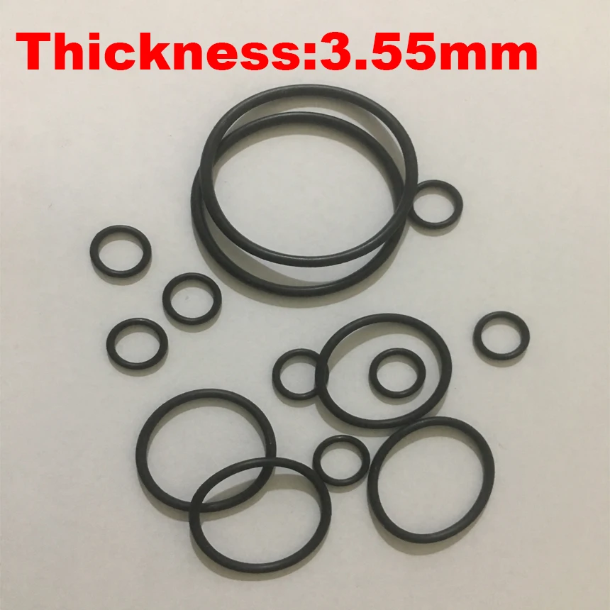 

90pcs 34x3.55 34*3.55 34.5x3.55 34.5*3.55 ID*Thickness Black NBR Nitrile Chemigum Rubber O-Ring Washer Oil Seal O Ring Gasket