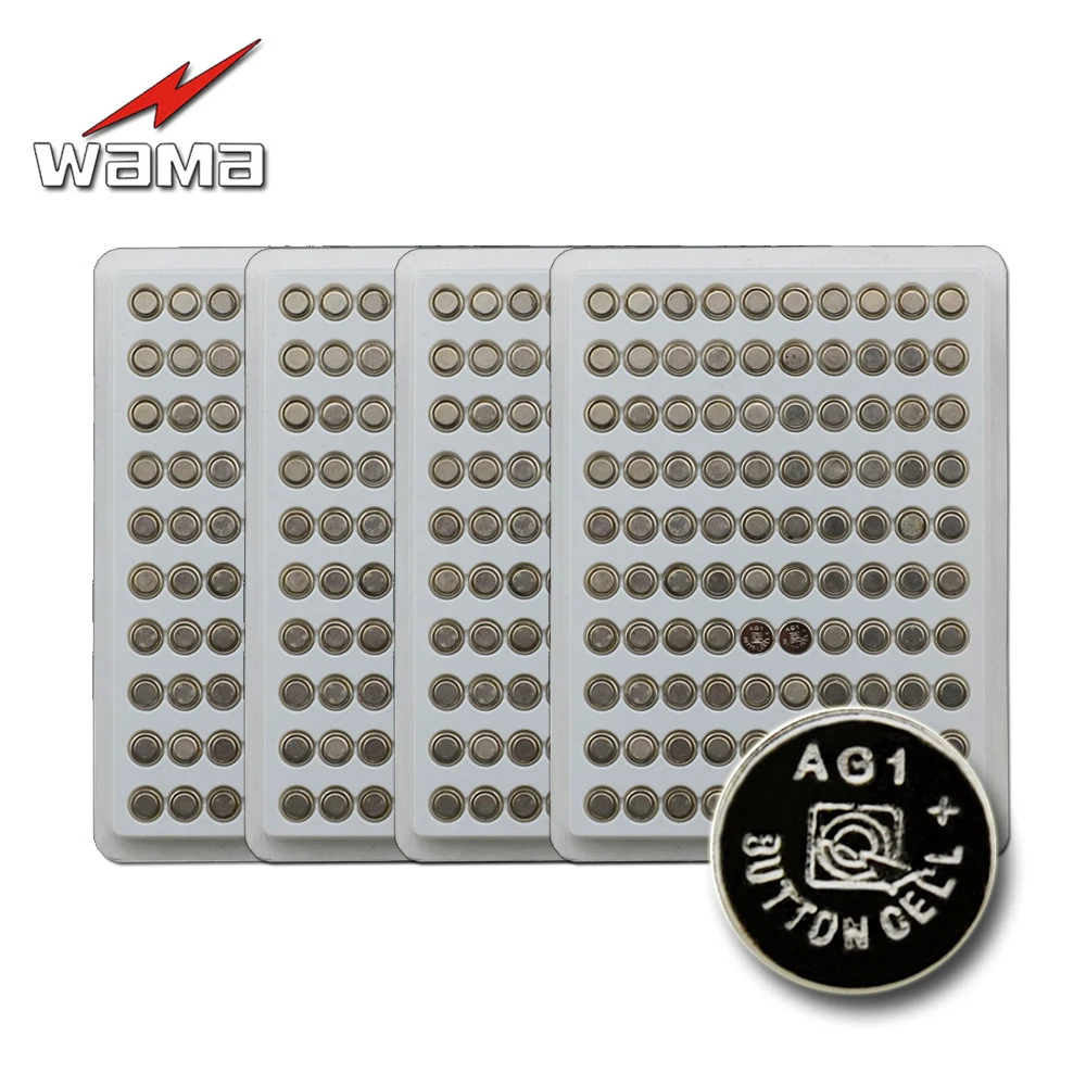 400pcs/4pack Wama 100% New AG1 1.55V Lithium Button Cell Batteries Watch Coin Battery Car Remote Control LR621 SR621 164 LR60
400pcs/4pack Wama 100% New AG1 1.55V Lithium Button Cell Batteries Watch Coin Battery Car Remote Control LR621 SR621 164 LR60