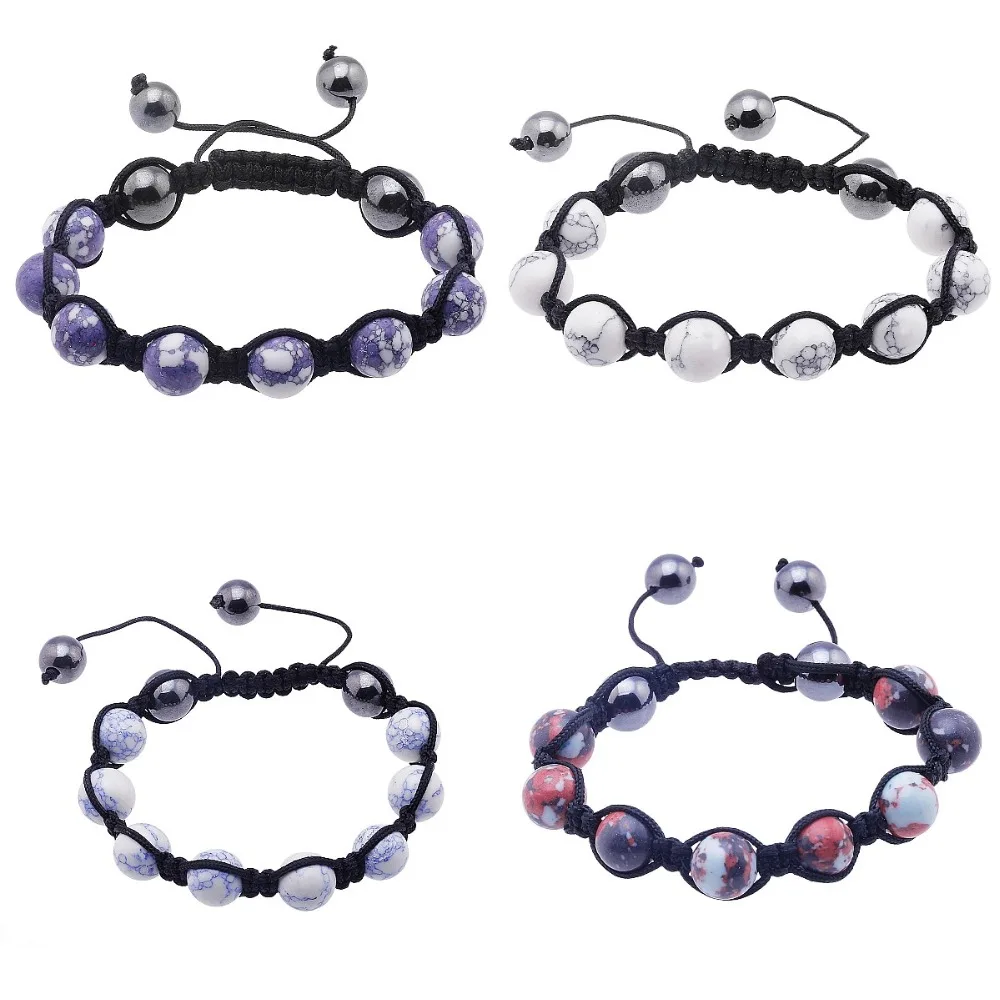 SUNYIK Healing Energy Beads Bracelets, Magnetic Hematite Howlite Stone Adjustable Braided Wristband for Men Women
SUNYIK Healing Energy Beads Bracelets, Magnetic Hematite Howlite Stone Adjustable Braided Wristband for Men Women
