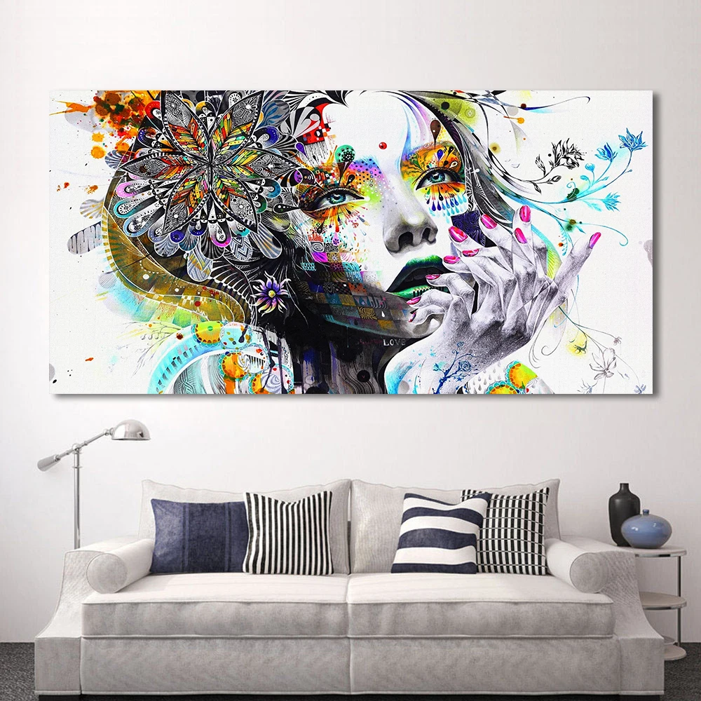 Modern Canvas Art Girl With Flowers Wall Pictures For Living Room Modular Pictures Home Decor Frame-less
Modern Canvas Art Girl With Flowers Wall Pictures For Living Room Modular Pictures Home Decor Frame-less