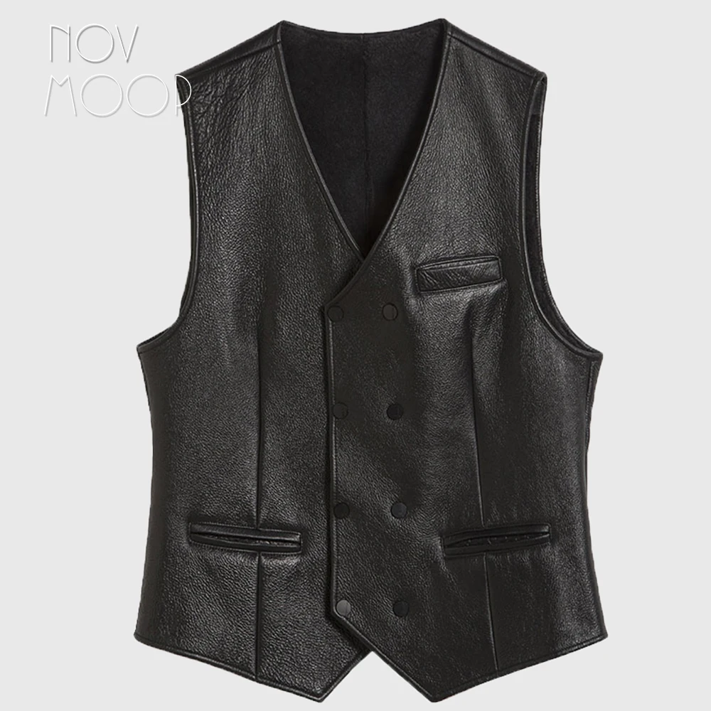 Black men Middle-aged genuine leather real lambskin shearling fur vest winter warm coat jackets chalecos para hombre LT2395
Black men Middle-aged genuine leather real lambskin shearling fur vest winter warm coat jackets chalecos para hombre LT2395