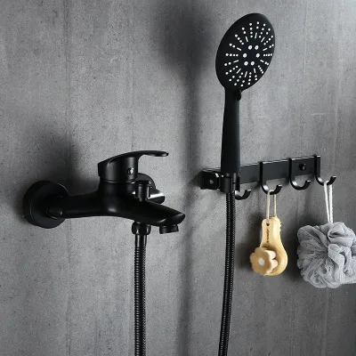 Black bathroom shower set bathtub faucets with ABS shower head and hanging hooks shower head kit set de bano grufos ducha
Black bathroom shower set bathtub faucets with ABS shower head and hanging hooks shower head kit set de bano grufos ducha