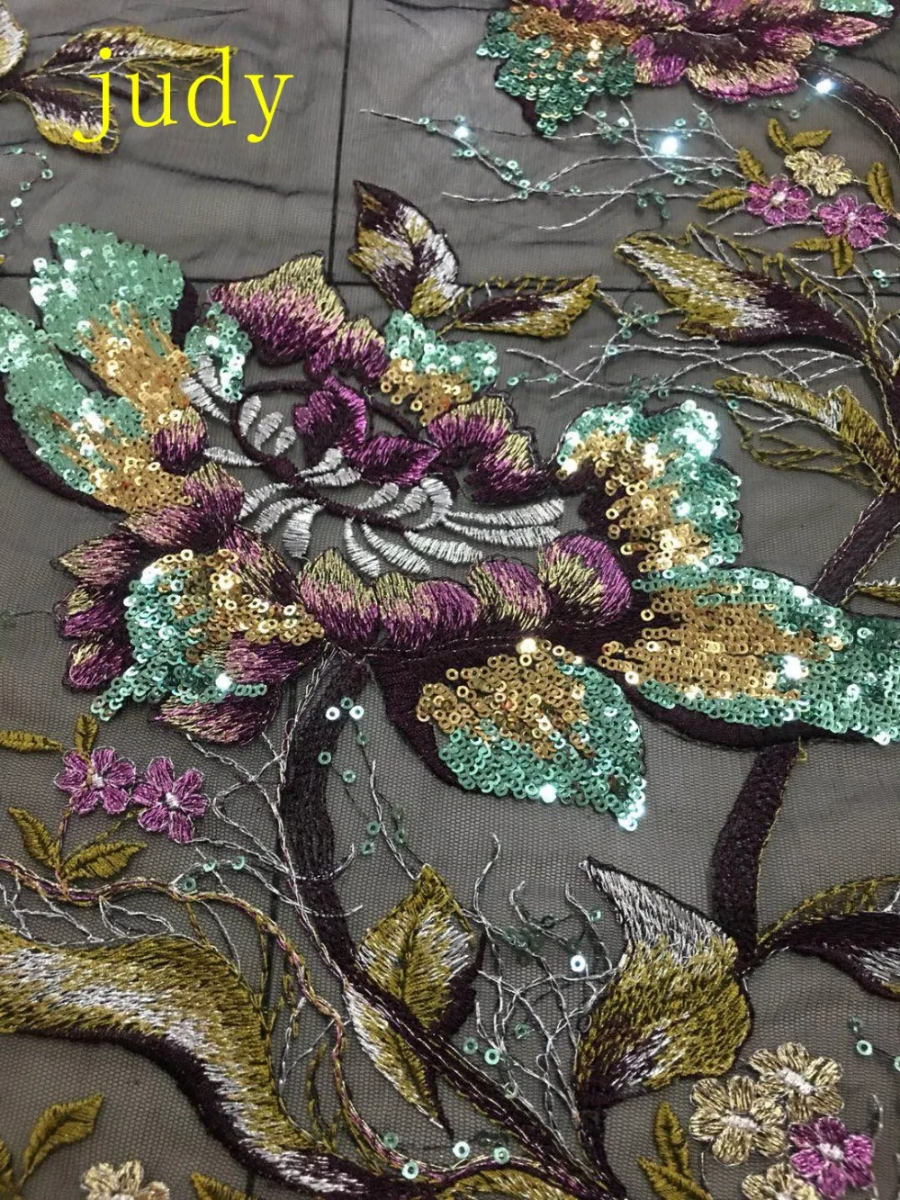 sequin fabric XX214# Black mesh embroidery colorful flower sequins trendy fabric used for wedding dress party Free shipping
sequin fabric XX214# Black mesh embroidery colorful flower sequins trendy fabric used for wedding dress party Free shipping