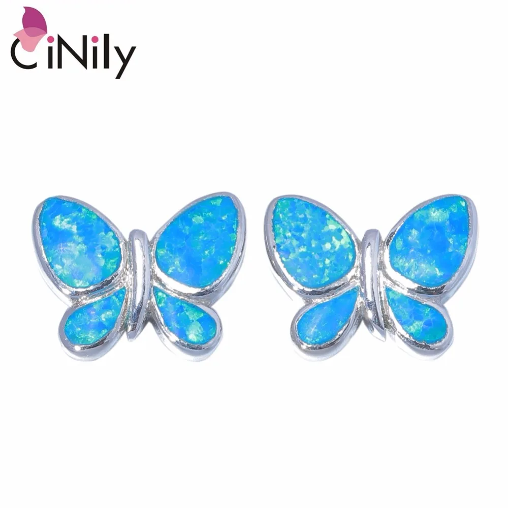 CiNily Created Blue Green Fire Opal Silver Plated Wholesale Lovely Butterfly for Women Jewelry Stud Earrings 10mm OH4471-72
CiNily Created Blue Green Fire Opal Silver Plated Wholesale Lovely Butterfly for Women Jewelry Stud Earrings 10mm OH4471-72