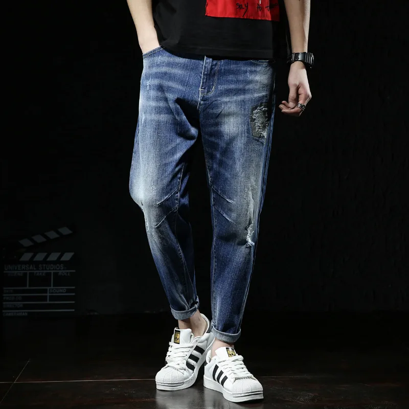 2019 Stretch Fashion Hip Hop Slim Deep Blue Jeans Men Summer Hole Brand Fashion Leisure Quality Waist Jeans Washing Men Jeans
2019 Stretch Fashion Hip Hop Slim Deep Blue Jeans Men Summer Hole Brand Fashion Leisure Quality Waist Jeans Washing Men Jeans