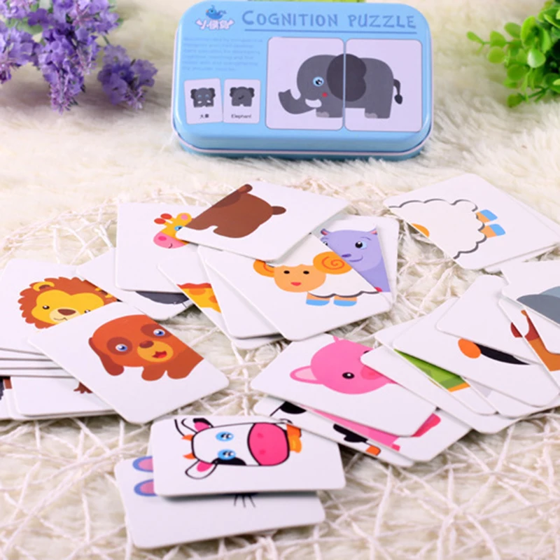 Детские игрушки игра-головоломка карточка для обучения Мультяшные фрукты