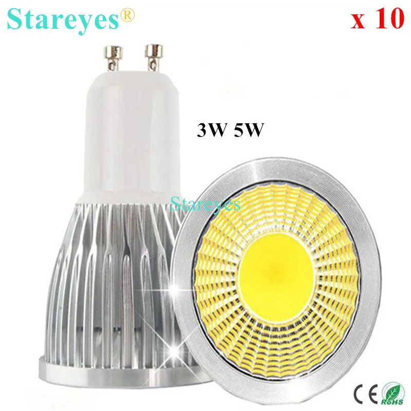 

10 pcs 5W 3W Dimmable GU10 E27 MR16 E14 B22 GU5.3 Led Light LED COB Spotlight lamp downlight bulb LED lamp droplight lighting