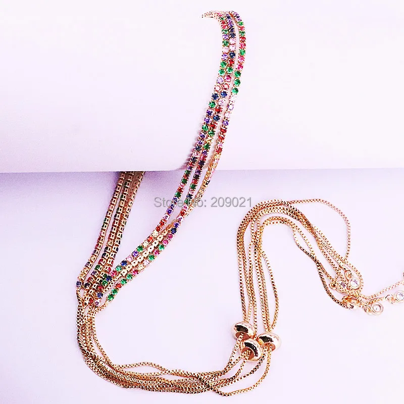 8Pcs Sparking rainbow tennis chain chocker necklace various colors colorful cz Gold color trendy necklaces for women
8Pcs Sparking rainbow tennis chain chocker necklace various colors colorful cz Gold color trendy necklaces for women