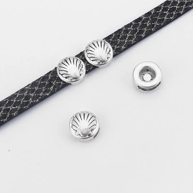 20Pcs/set Round Sea Scallop Shell Slider Spacer Beads Accessories For DIY Jewelry Making For 5mm/10mm Flat Leather Cord Finding
20Pcs/set Round Sea Scallop Shell Slider Spacer Beads Accessories For DIY Jewelry Making For 5mm/10mm Flat Leather Cord Finding