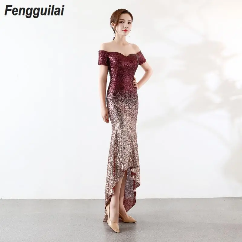 2020 Party Sequin dress for women Sexy Off The Shoulder red blue robe longue One-character shoulder Fishtail slim long dress
2020 Party Sequin dress for women Sexy Off The Shoulder red blue robe longue One-character shoulder Fishtail slim long dress