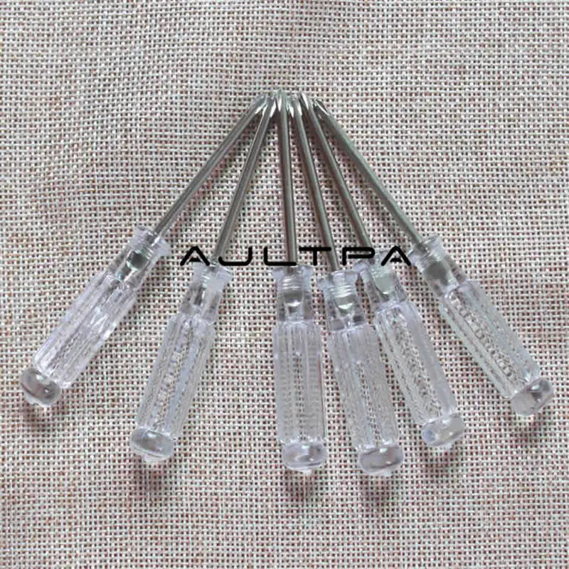 200pcs 3.0 x 100mm Transparent Handle Screwdriver Repair Hand Tools Precision Screwdriver
200pcs 3.0 x 100mm Transparent Handle Screwdriver Repair Hand Tools Precision Screwdriver