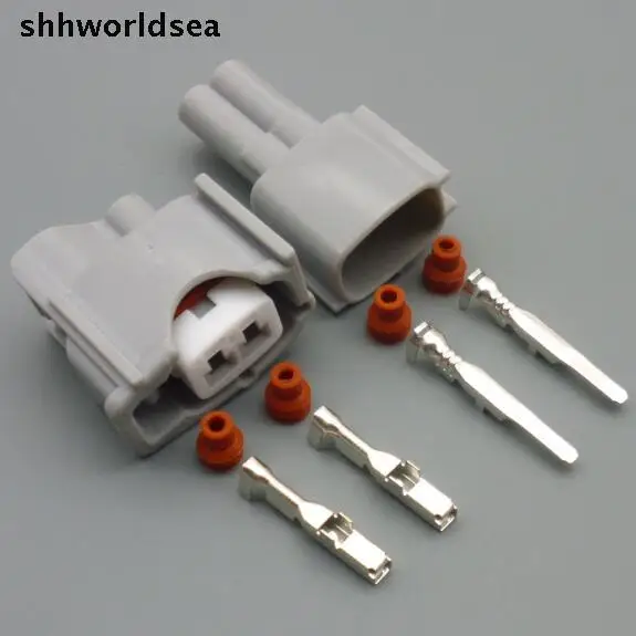 

Shhworldsea 2-сторонний 2-контактный разъем 2,2 мм для автомобильного инжектора, разъем для установки в метаноле, водонепроницаемый гнездовой разъем для Toyota Corolla