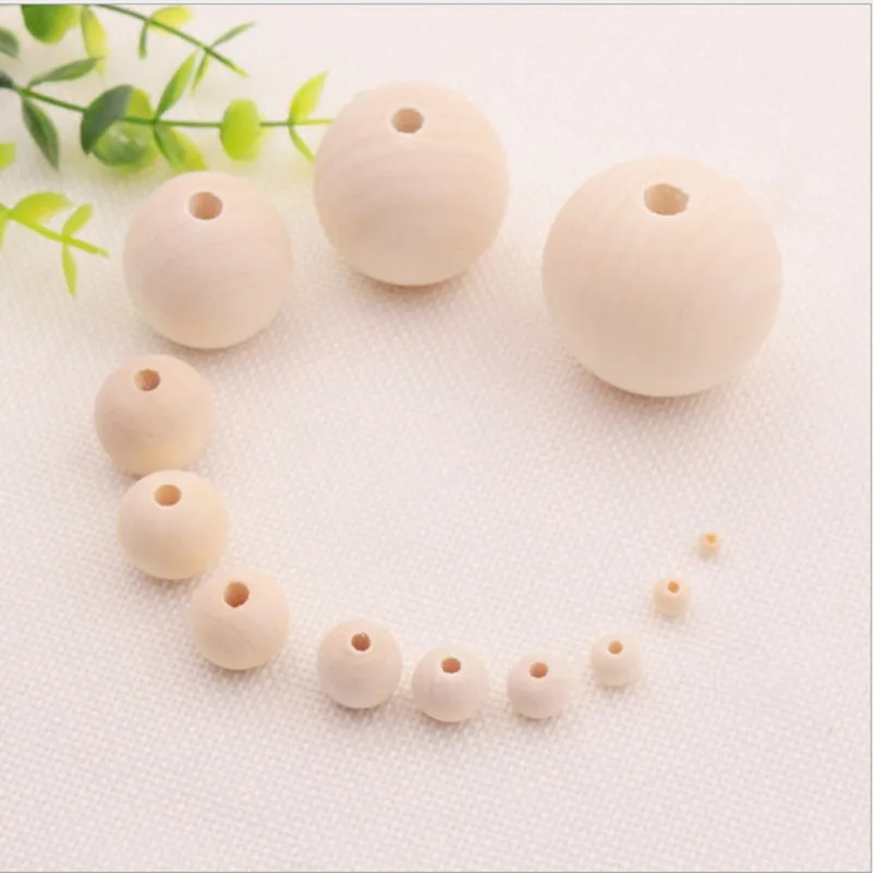 New round Wood beads 6mm 8mm 10mm 15mm 20mm 25mm