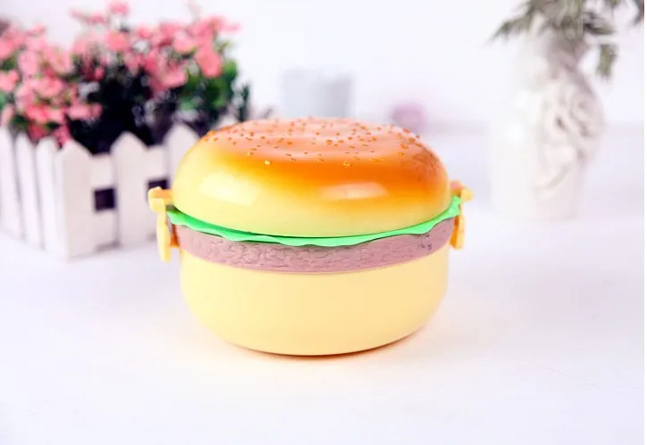 1PC 3 Layer Hamburg Style Lunchbox Thermal Bento LunchBox For Food Plastic Insulation Storage Food Container for kids OK 0343 
1PC 3 Layer Hamburg Style Lunchbox Thermal Bento LunchBox For Food Plastic Insulation Storage Food Container for kids OK 0343