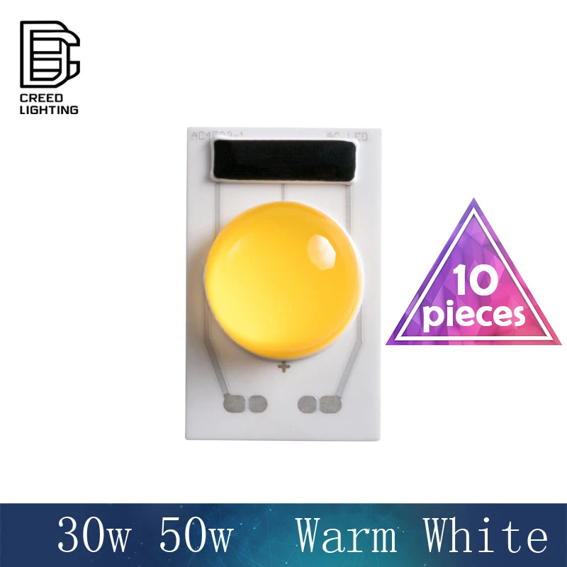 Чип COB для светодиодной лампы 4525 30 Вт 50 110 В переменного тока 220 вход теплый белый