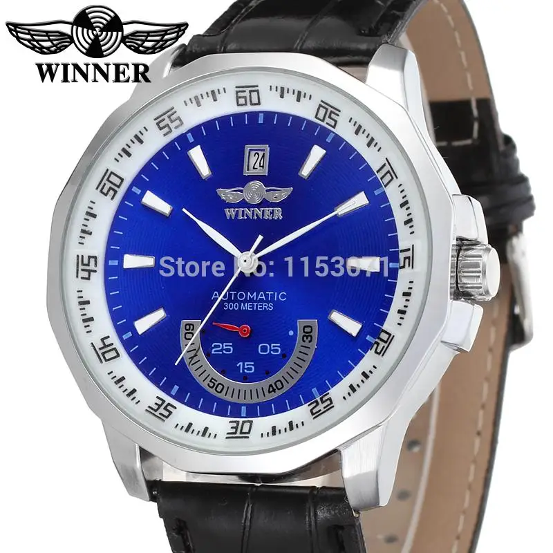 

WRG8041M3S1 new best price skeleton Winner Automatic men watch factory black leather strap free shipping with gift box