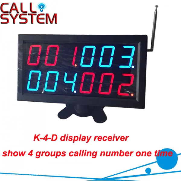 Restaurant Number Calling System Display Monitor K-4-D display 4 groups calling number one time
Restaurant Number Calling System Display Monitor K-4-D display 4 groups calling number one time
