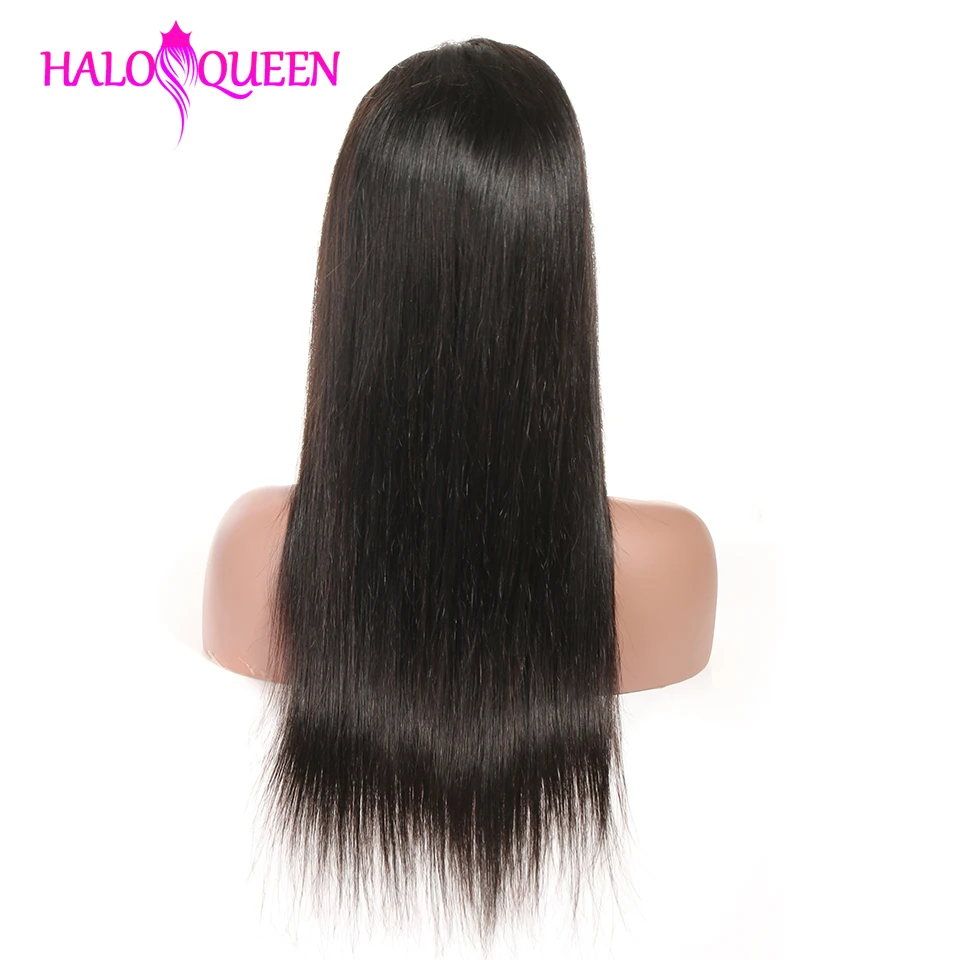 HALOQUEEN Детские волосы парик 13X4 закрытие шнурка человеческих волос прямой 8-28