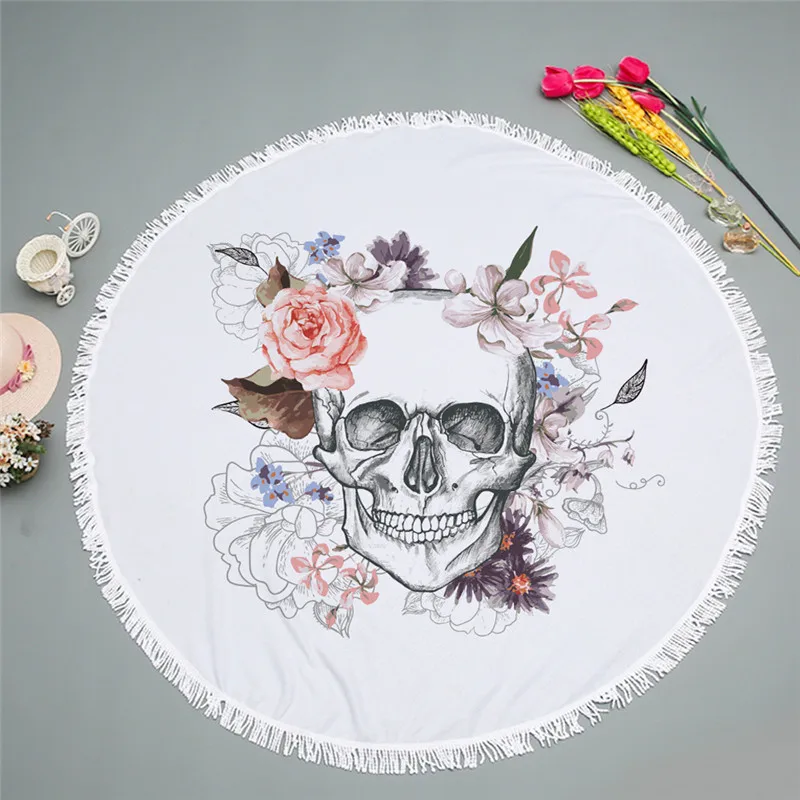 Large Bath Towel for Beach Thick Round Sugar Skull Printed Beach Towel Quick Compressed Towel Tapestry Mat 150*150CM
Large Bath Towel for Beach Thick Round Sugar Skull Printed Beach Towel Quick Compressed Towel Tapestry Mat 150*150CM