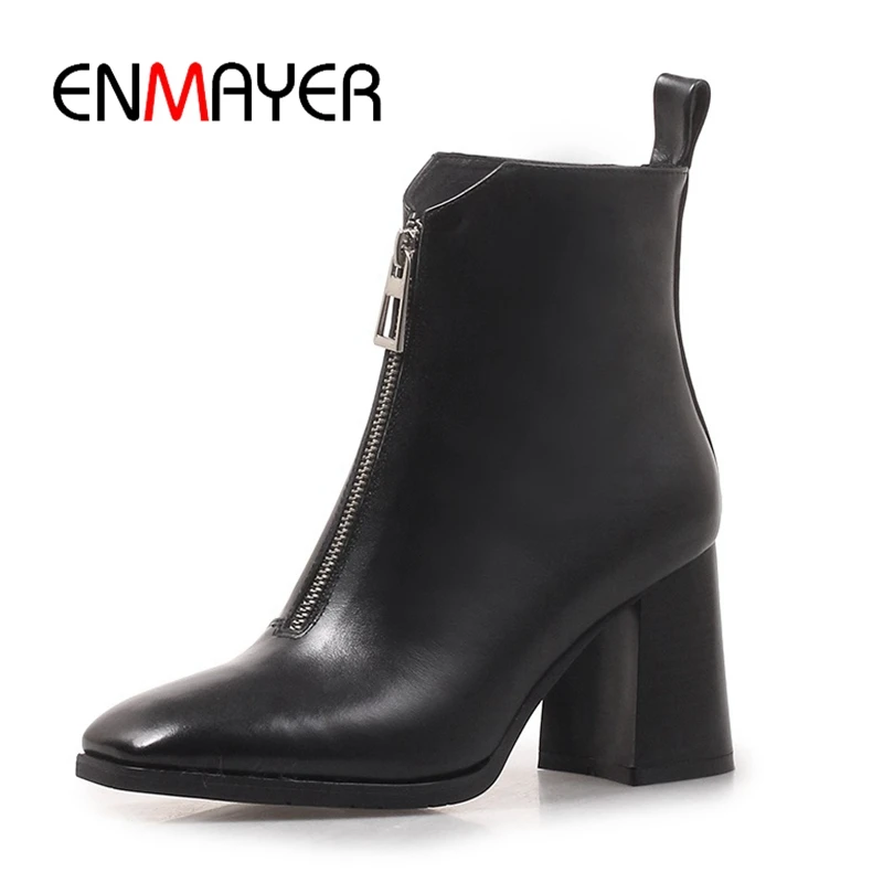 ENMAYER Square Toe Genuine Leather Boots Women Shoes Woman Square Heel Winter Zapatos De Mujer Size34-40 ZYL1789
ENMAYER Square Toe Genuine Leather Boots Women Shoes Woman Square Heel Winter Zapatos De Mujer Size34-40 ZYL1789