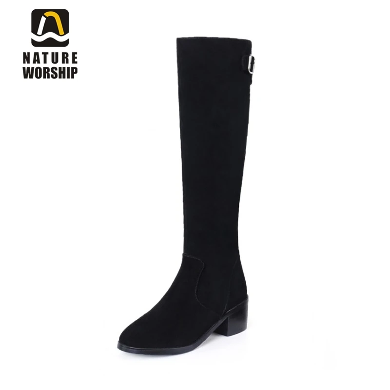 Genuine Leather shoes women boots fashion buckle boots cow suede leather shoes knee-high winter boots square heel long boots
Genuine Leather shoes women boots fashion buckle boots cow suede leather shoes knee-high winter boots square heel long boots