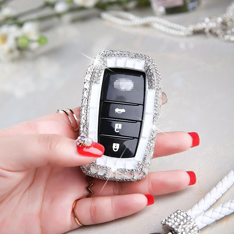 Luxury Diamond bling car key case cover/ key shell Holder for Toyota Land prado Corolla RAV4 CROWN REIZ Highlander Accessories
Luxury Diamond bling car key case cover/ key shell Holder for Toyota Land prado Corolla RAV4 CROWN REIZ Highlander Accessories