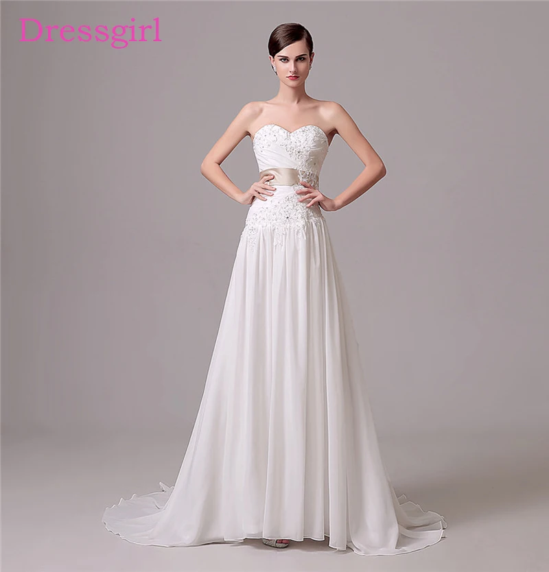 Cheap Vestido De Noiva Beach Wedding Dresses A-line Sweetheart Chiffon Appliques Beaded Boho Wedding Gown Bridal Dresses
Cheap Vestido De Noiva Beach Wedding Dresses A-line Sweetheart Chiffon Appliques Beaded Boho Wedding Gown Bridal Dresses
