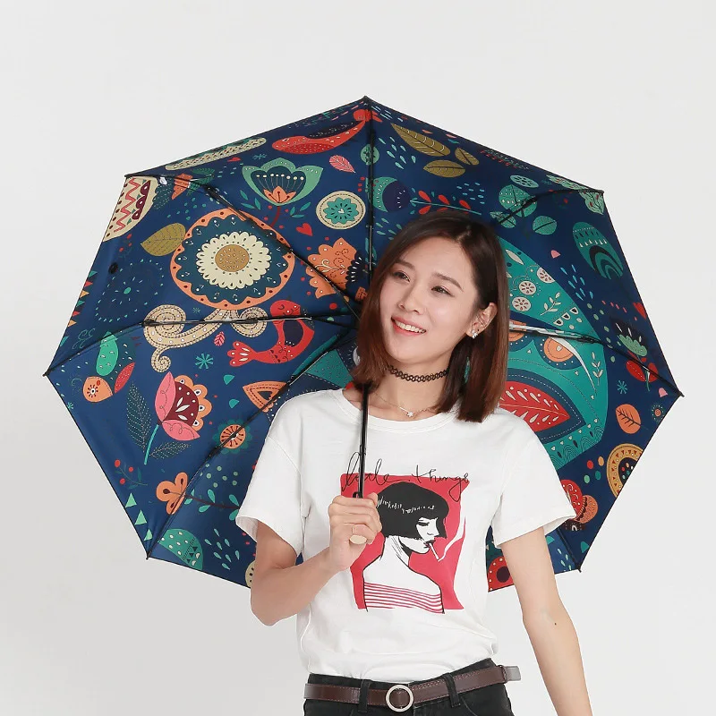 Fashion Women's Umbrella Anti-UV Rain Sunshine Windproof Umbrellas 3 Folding Mini Parasol Lady Portable Girl Umbrella Gift
Fashion Women's Umbrella Anti-UV Rain Sunshine Windproof Umbrellas 3 Folding Mini Parasol Lady Portable Girl Umbrella Gift