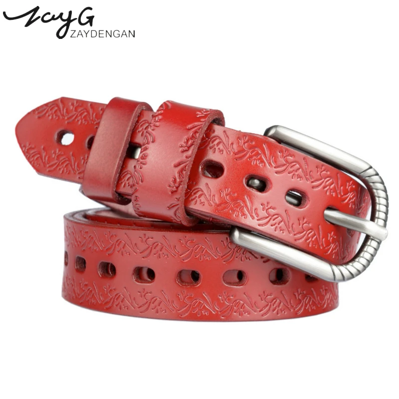ZAYG New women genuine leather belts for women pin buckle vintage female waistband luxury fashion women's jeans designer belt
ZAYG New women genuine leather belts for women pin buckle vintage female waistband luxury fashion women's jeans designer belt