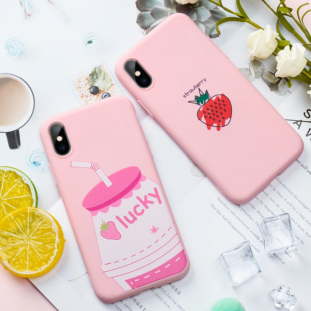 Милые чехлы для телефонов Lucky пары iPhone X 7 8 6 6s Plus XR XS MAX 5 5S Мягкие силиконовые