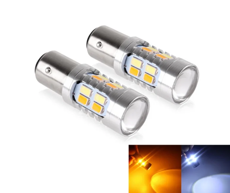 2 X White amber double color 1157 P21/5W Bay15d S25 T20 7443 T25 3157 20SMD 5730 High Power LED Brake Light Bulb
2 X White amber double color 1157 P21/5W Bay15d S25 T20 7443 T25 3157 20SMD 5730 High Power LED Brake Light Bulb
