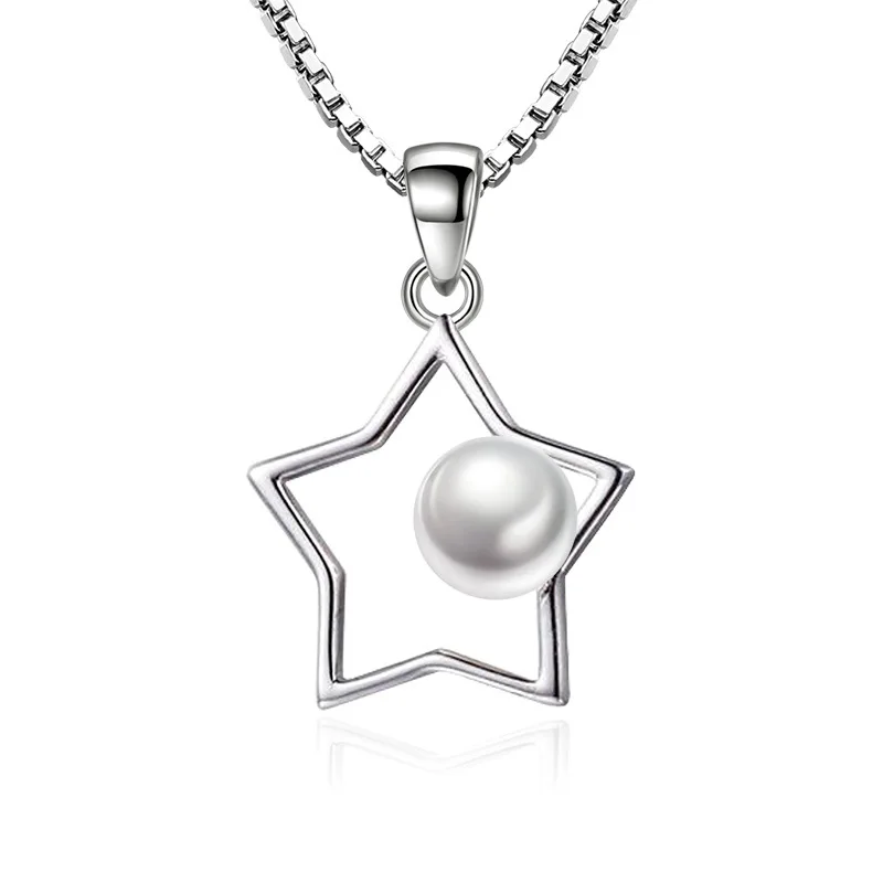 925 sterling silver fashion pearl star pendant necklaces for women box chain jewelry gift wholesale drop shipping
925 sterling silver fashion pearl star pendant necklaces for women box chain jewelry gift wholesale drop shipping