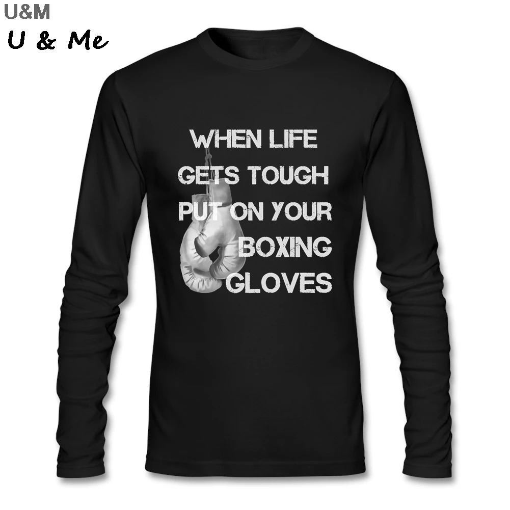 HU & GH Муай Тай футболка мужская черная T Art Boxinger перчатки Футболка Camiseta панк