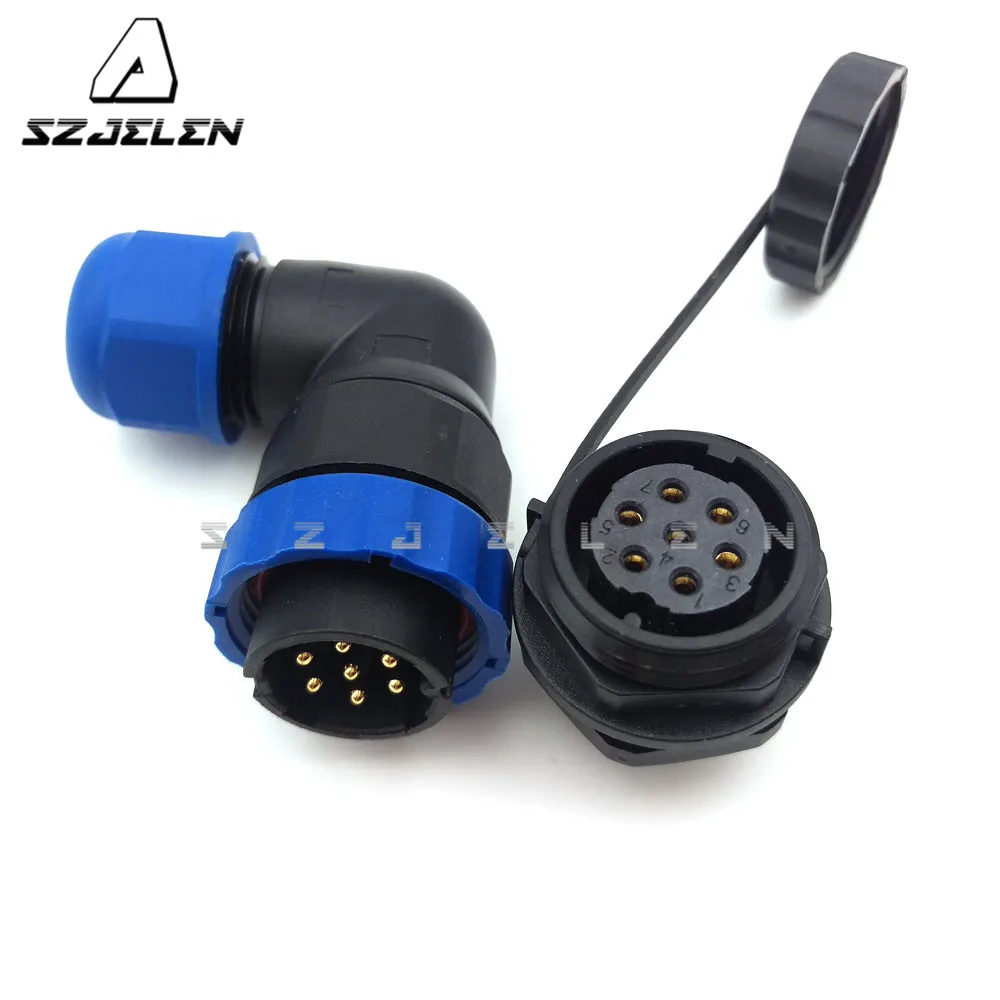 

SD20TP-ZM , 7pin waterproof connector,IP67, 20mm Panel Mount connectors, LED 7pin power cable wire connector