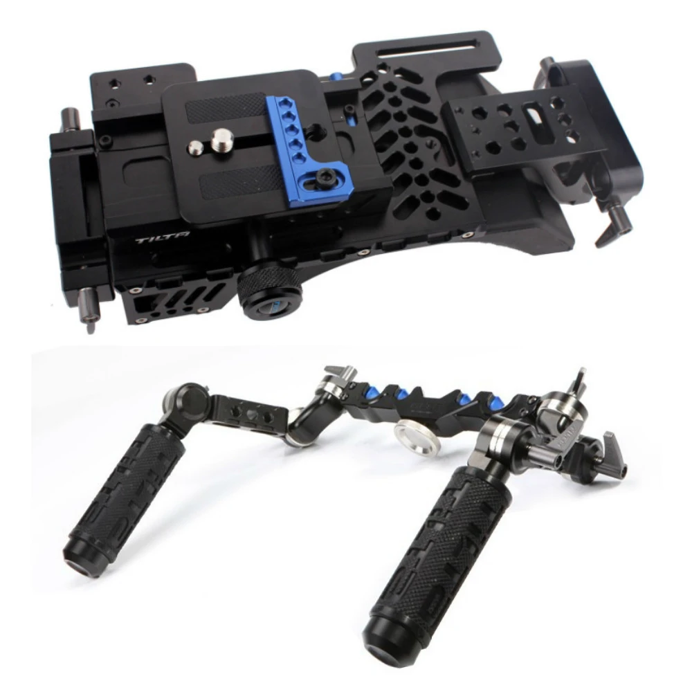 Tilta BS-T03 Baseplate shoulder pad + Universal Front Handgrisp w/ 15mm rods for DSLR Rig 5D3 D800 BMCC C300
Tilta BS-T03 Baseplate shoulder pad + Universal Front Handgrisp w/ 15mm rods for DSLR Rig 5D3 D800 BMCC C300
