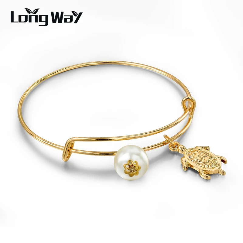 Браслеты LongWay SBR150221 мужские Регулируемые милые маленькие золотистые браслеты с