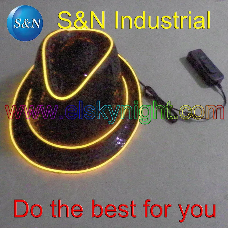 Best party gift 2AA batteries case on/slow flash/quick flash/off inverter with Yellow el wire Panama Jazz hat + free shipping
Best party gift 2AA batteries case on/slow flash/quick flash/off inverter with Yellow el wire Panama Jazz hat + free shipping