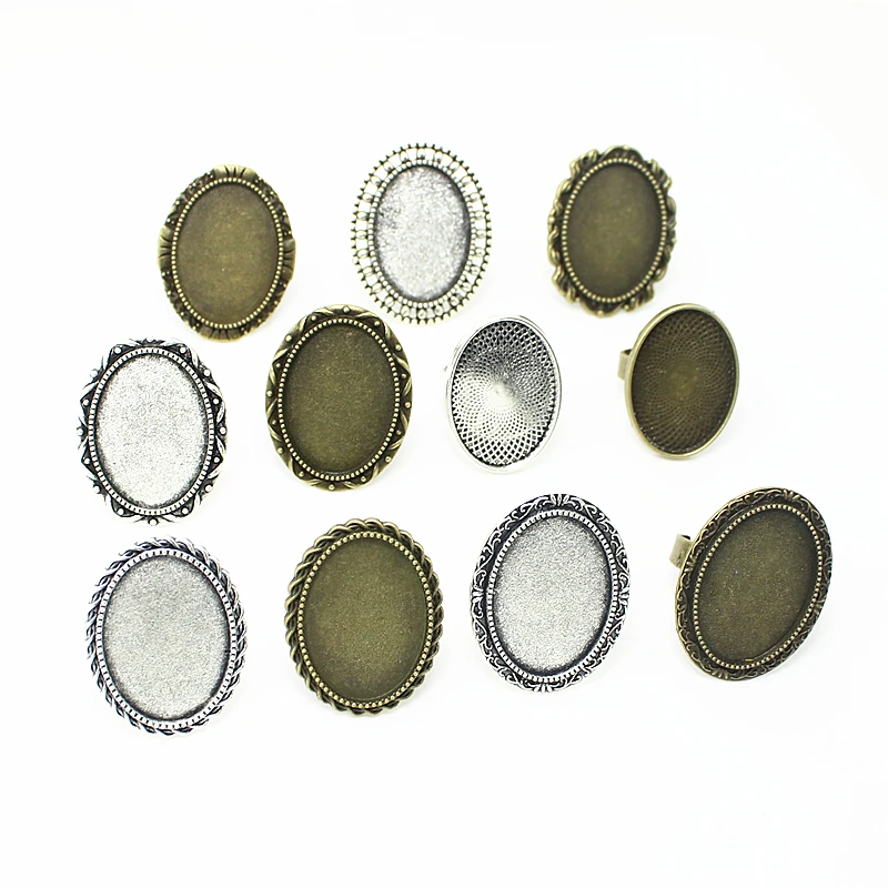 Sweet Bell 10pcs two color mix Metal Zinc Alloy Adjustable Ring Blanks mix size(Fit18*25mDia)Oval Cabochon Rings Settings JH2501
Sweet Bell 10pcs two color mix Metal Zinc Alloy Adjustable Ring Blanks mix size(Fit18*25mDia)Oval Cabochon Rings Settings JH2501