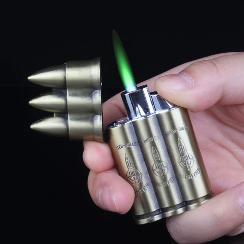 Creative Lot Bullet Flame Lighter Windproof Butane Gas Straight Lighter Novelty Gadget Military Addictive Fire Gift Smoker
Creative Lot Bullet Flame Lighter Windproof Butane Gas Straight Lighter Novelty Gadget Military Addictive Fire Gift Smoker