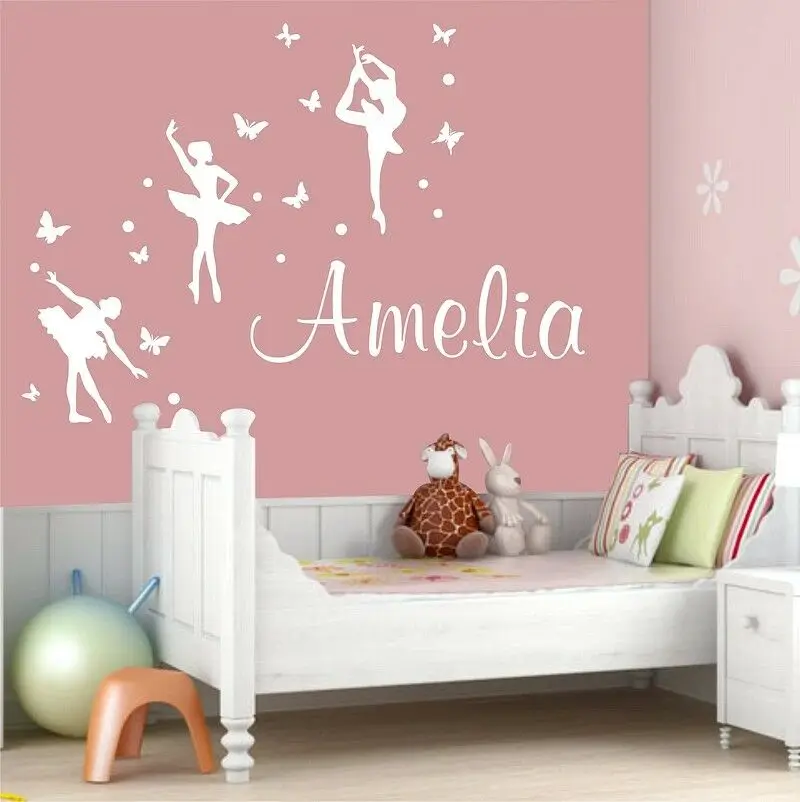 Ballerinas Personalisation Name Wall Sticker Vinyl Ballet Girls Name Custom Bedroom Wall Stickers Removable Room Decoration Z178
Ballerinas Personalisation Name Wall Sticker Vinyl Ballet Girls Name Custom Bedroom Wall Stickers Removable Room Decoration Z178