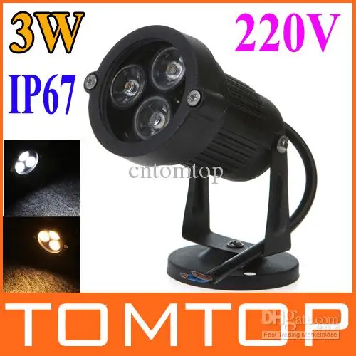 Низкая цена 3W 3 LED теплый белый/белый газон свет садовая лампа открытый парк