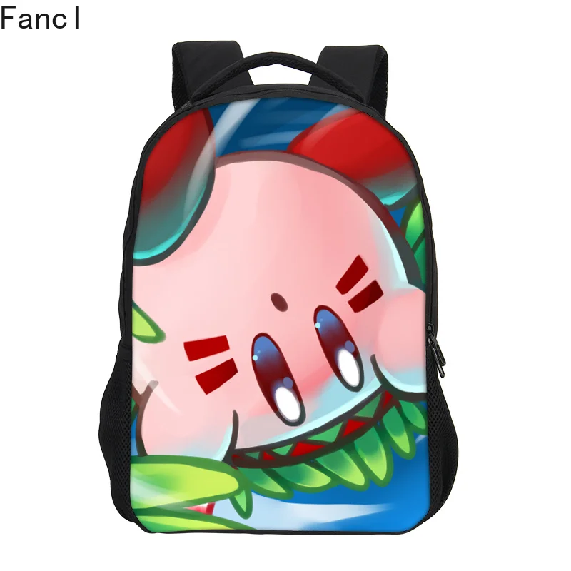 Fashion Hot Kirby Study Backpack 3D Printing Bookbag Cute Children Shoulder Bag School Casul Girl | Багаж и сумки