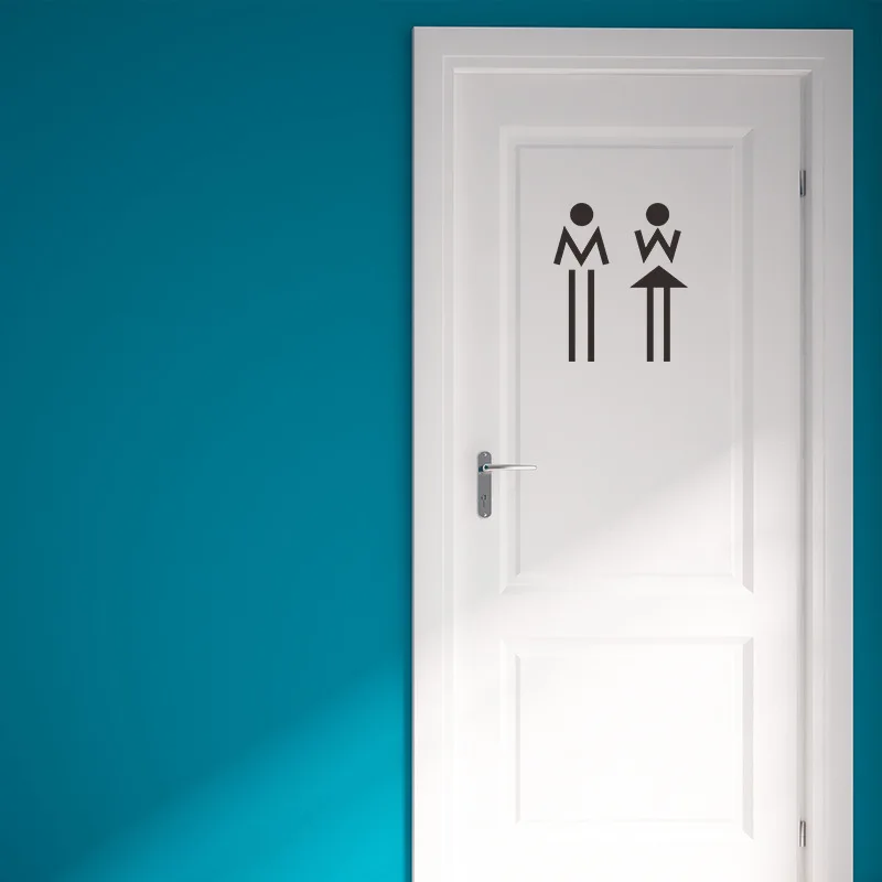 Creative Man&Woman Bathroom Door Sticker Toilet Sign Background Home Decoration Wallpaper Removable Individuality Wall Stickers
Creative Man&Woman Bathroom Door Sticker Toilet Sign Background Home Decoration Wallpaper Removable Individuality Wall Stickers