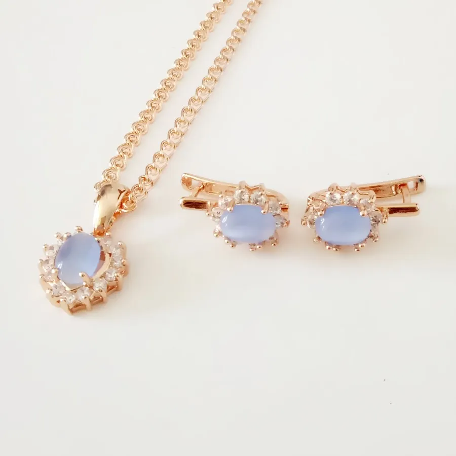 New Luxury Necklace Set Fashion Women Jewelry Heart Shape 585 Rose Gold Color Bridal Earring Jewelry Sets
New Luxury Necklace Set Fashion Women Jewelry Heart Shape 585 Rose Gold Color Bridal Earring Jewelry Sets