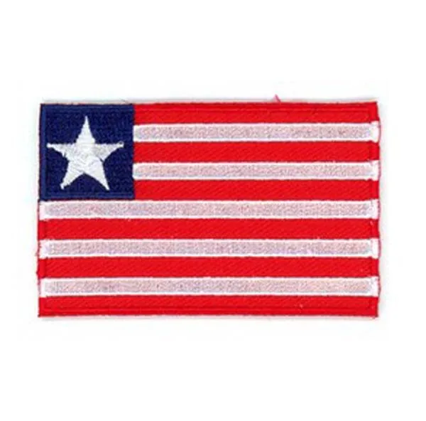 Liberia Flag Embroidered Badges Made by Heat Cut Edge Iron On Backing Free Shipping by Post
Liberia Flag Embroidered Badges Made by Heat Cut Edge Iron On Backing Free Shipping by Post