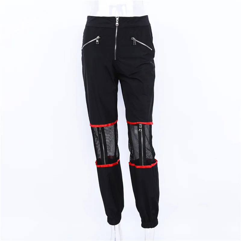 Fashion Zipper Cargo Pants Women Ankle Length Mesh Patchwork Red Black Sweatpants Nice Vogue New Hip Hop Pants Pantalon Femme
Fashion Zipper Cargo Pants Women Ankle Length Mesh Patchwork Red Black Sweatpants Nice Vogue New Hip Hop Pants Pantalon Femme