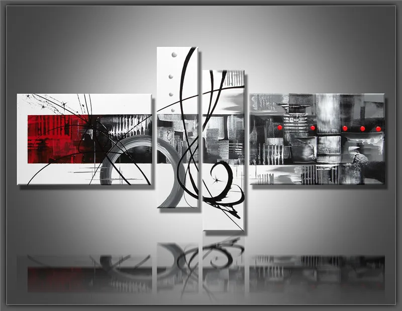 100%Hand-Painted Modern on the Canvas Art Black line Abstract Oil Painting Wall Household Sitting Room Decoration 4 pcs/set
100%Hand-Painted Modern on the Canvas Art Black line Abstract Oil Painting Wall Household Sitting Room Decoration 4 pcs/set