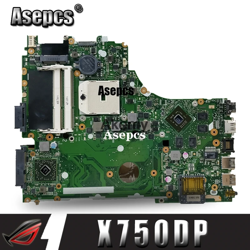 Asepcs K550D X750DP материнская плата для ноутбука For Asus X550DP K550DP X550D K550 X550 тест